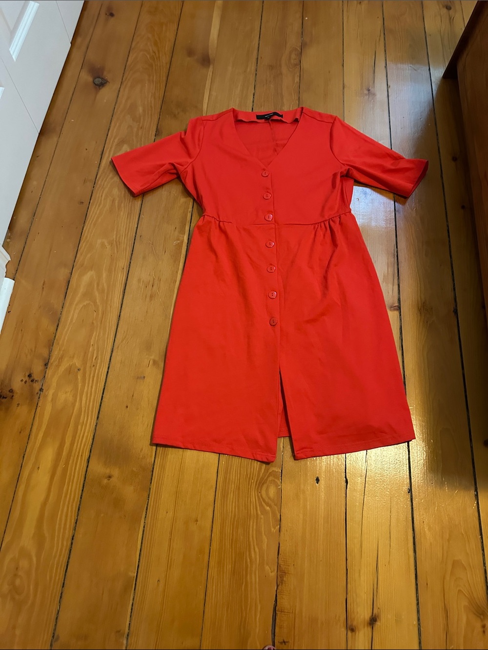 Vero Moda Bright Red Top with Label Detail
